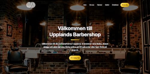 Exempel på ensidig hemsida designad för ett lokalt företag